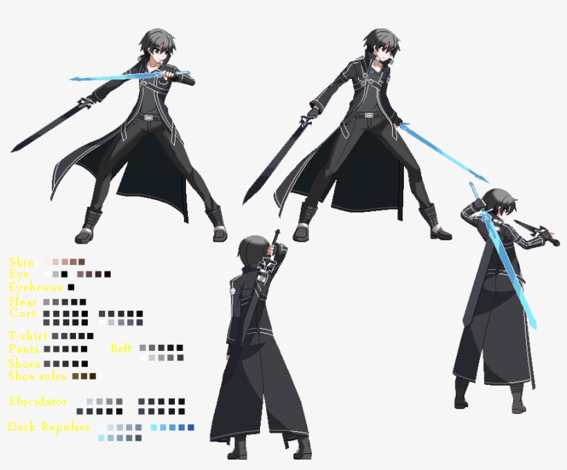A Favor To Those Who Play With Trial Version - Kirito Sprite, transparent png #9663002