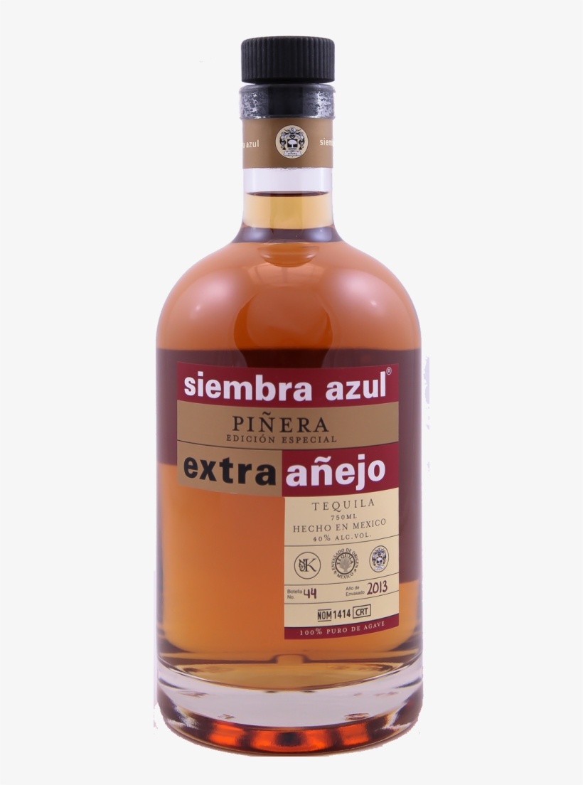 Siembra Azul Piñera - Glass Bottle, transparent png #9663106