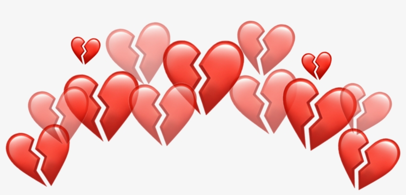 Broken Brokenheart Red Sad Heart Heartred Redheart - Heart, transparent png #9663176