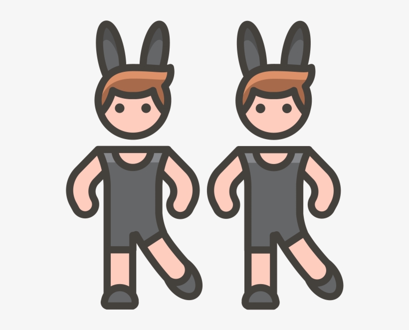 Man With Bunny Ears Emoji - Cartoon, transparent png #9663255