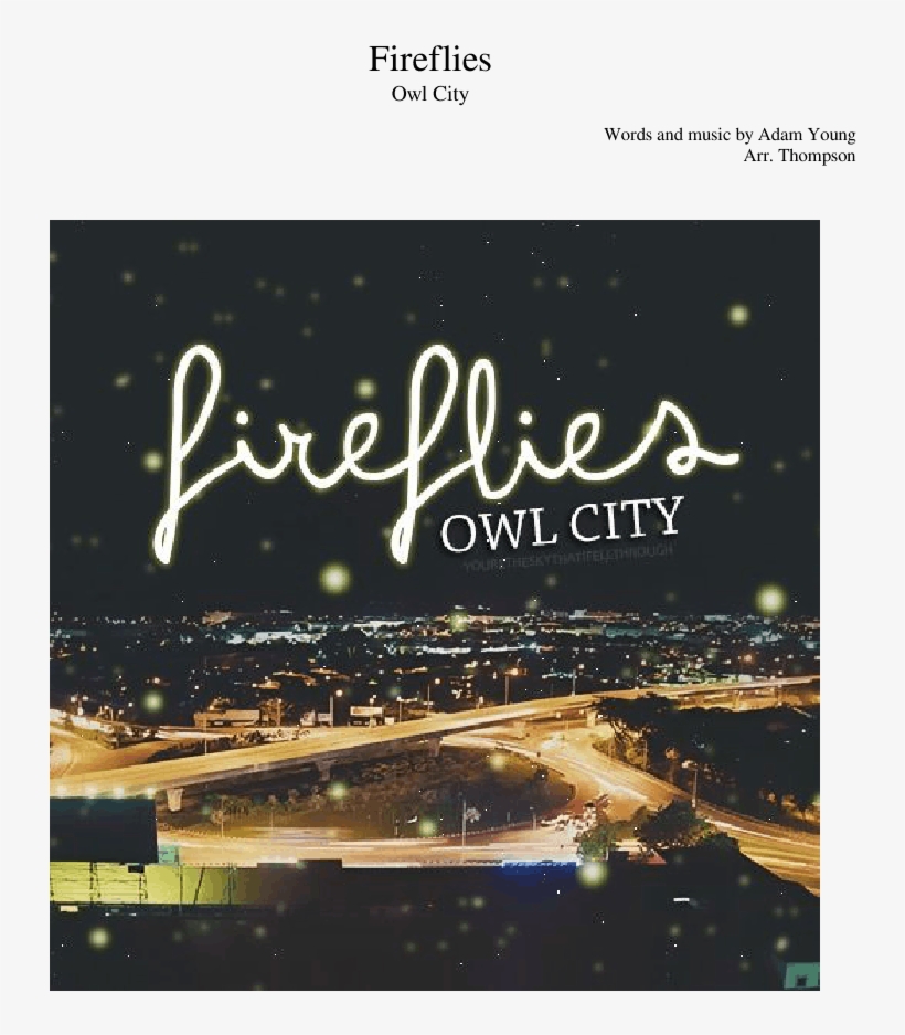 Owl City - Fireflies Owl City, transparent png #9663484