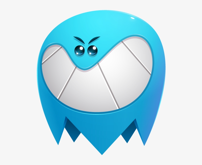 Blue Ghost Evil Smile - Eye, transparent png #9663943