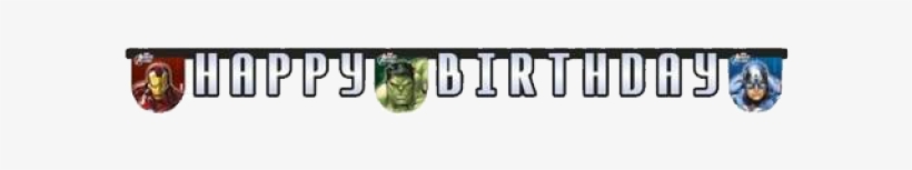 Avengers Διακοσμητική Γιρλάντα Happy Birthday - Tree, transparent png #9664004
