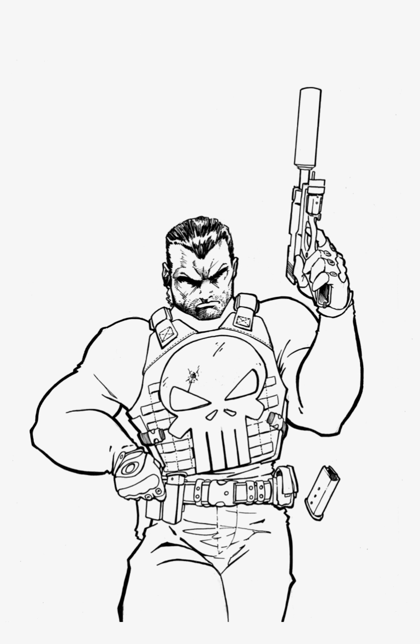Punisher Low Res - Cartoon, transparent png #9664461