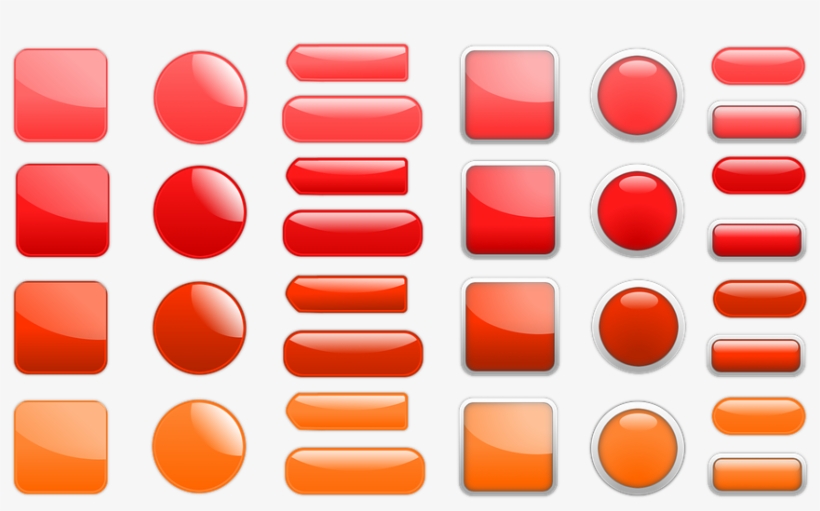 Button, Icon, Oblong, Square, About, Red, Orange - Square Icon Png Button, transparent png #9664565