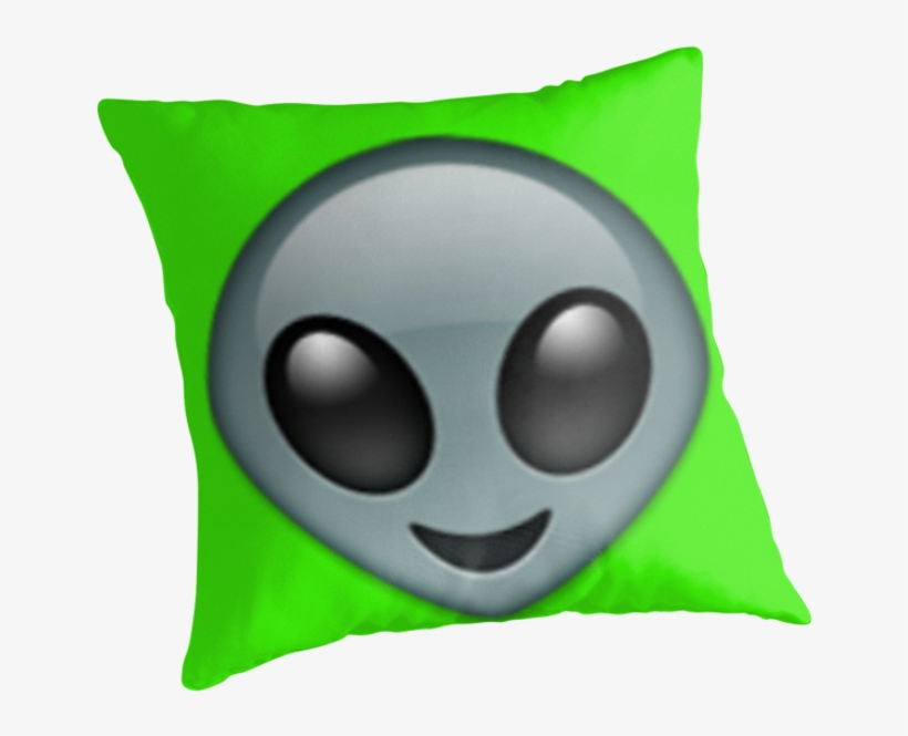 "alien Emoji" Throw Pillows By Nojams - Throw Pillow, transparent png #9665226