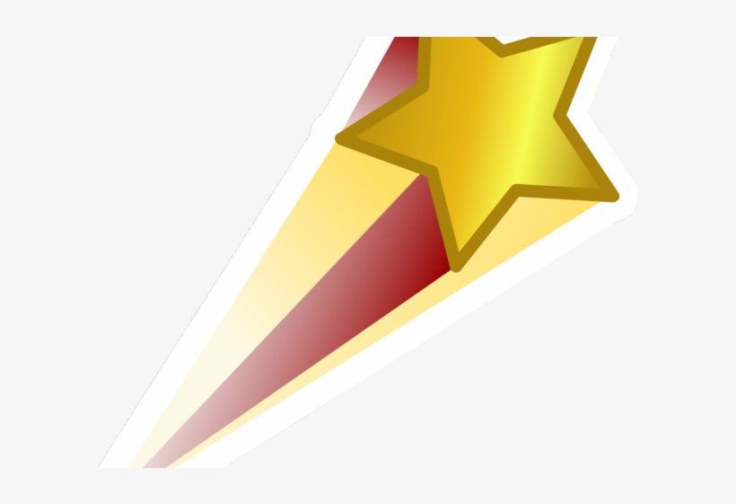 Shooting Star Clipart Estrella Fugaz - Estrela Cadente Em Png, transparent png #9665384