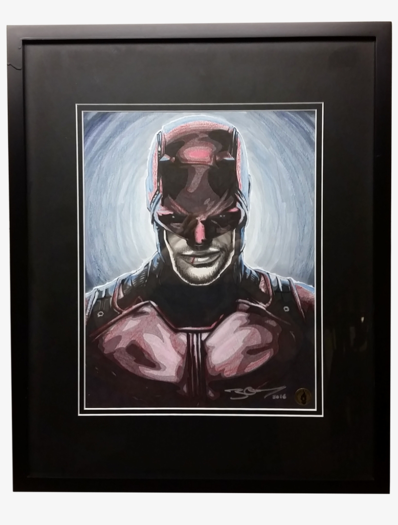 16"x 20" Final Framed Drawing - Daredevil, transparent png #9665692