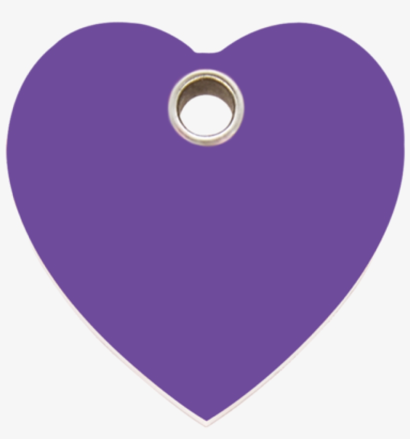 Purple Heart Plastic Pet Tag - Heart, transparent png #9666228