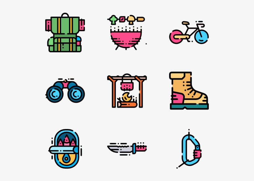 Camping - Human Icon Color Png, transparent png #9667069