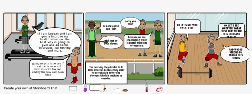 Medicine Vs Exercise - Comics, transparent png #9668020