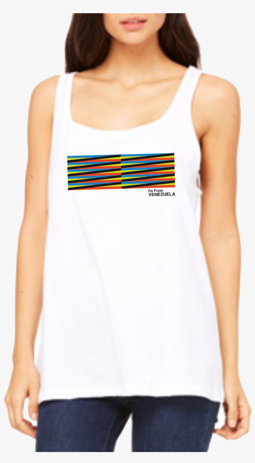 10 Women White Tank I'm From Venezuela - Shirt, transparent png #9668452