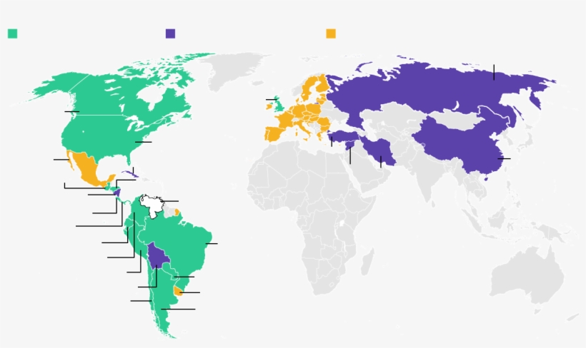 Waning Support - Countries That Support Maduro, transparent png #9668670