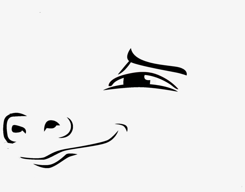 Clip Art White Black Black And White Mammal Vertebrate - Drawing, transparent png #9669120