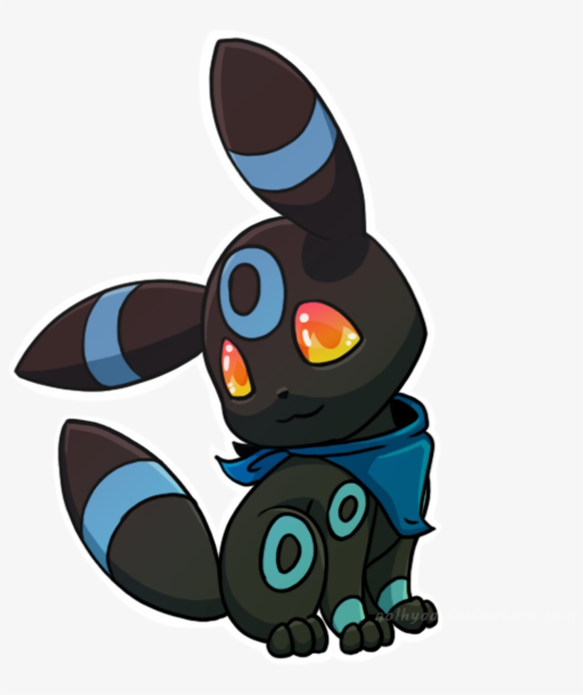 Umbreon Sticker - Chibi Shiny Umbreon, transparent png #9669214