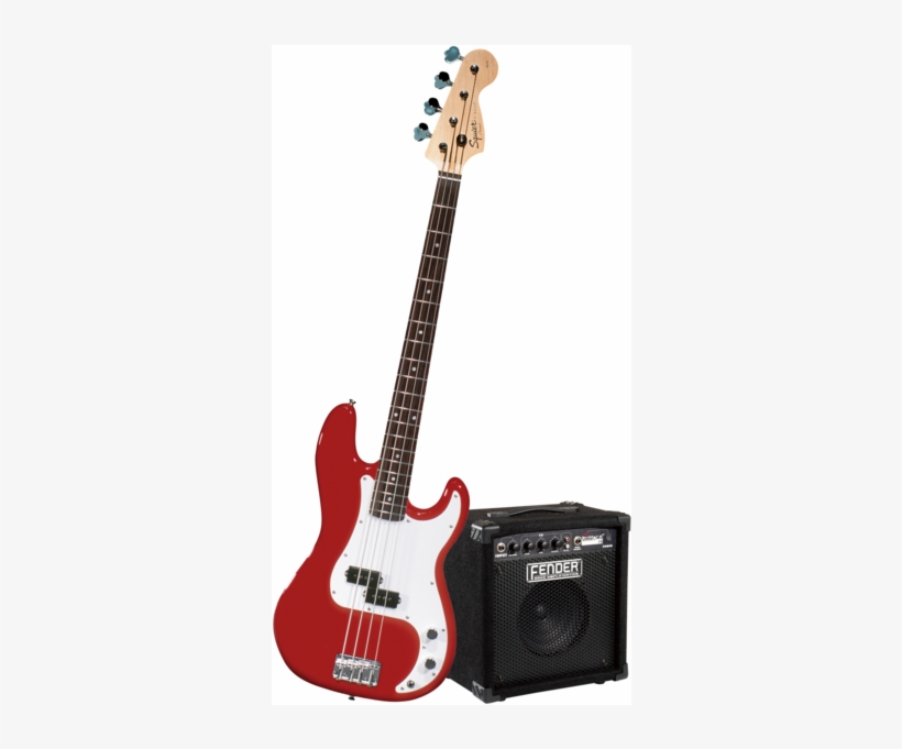 Fender Squier Affinity P Bass® W/ Rumble™ 15 Amp, Metallic - Fender Squire P Bass, transparent png #9670313