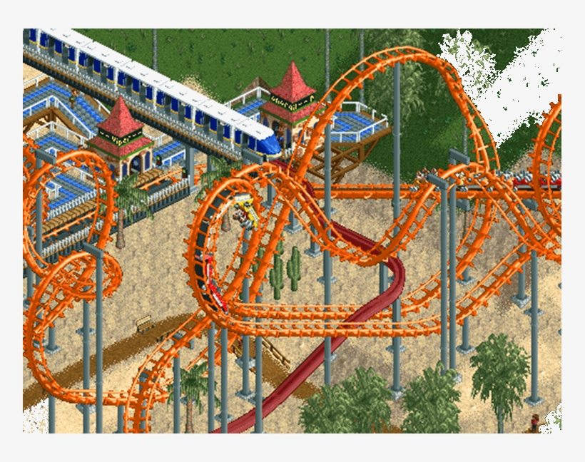 Image Of Night Roller Coaster - Video Game, transparent png #9670340