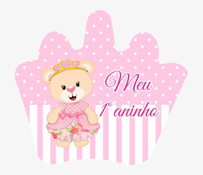 Adesivo Ursinha Princesa Rosa - Ursinho De Pelucia Rosa Desenho, transparent png #9671443