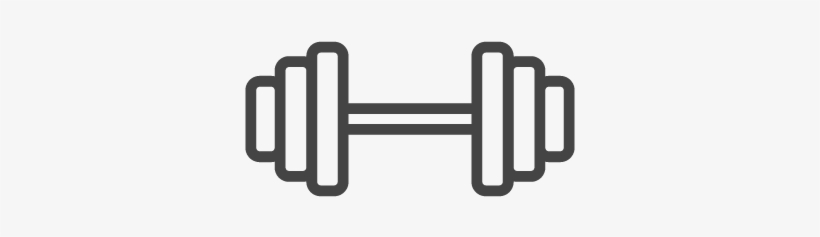 Weight - Dumbbell Outline, transparent png #9671753