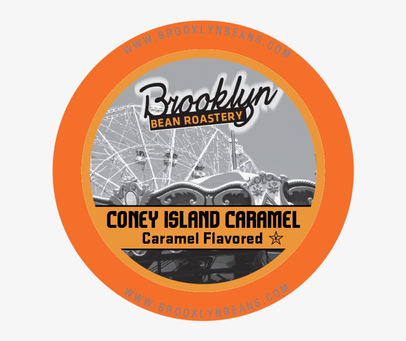 Brooklyn Bean Coney Island Caramel Flavored Coffee - Circle, transparent png #9671914