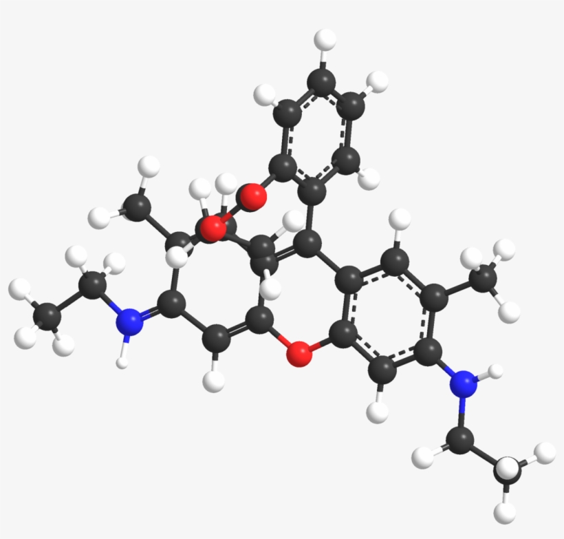 Rhodamine 6g 3d Model - Organic Chemistry, transparent png #9672399