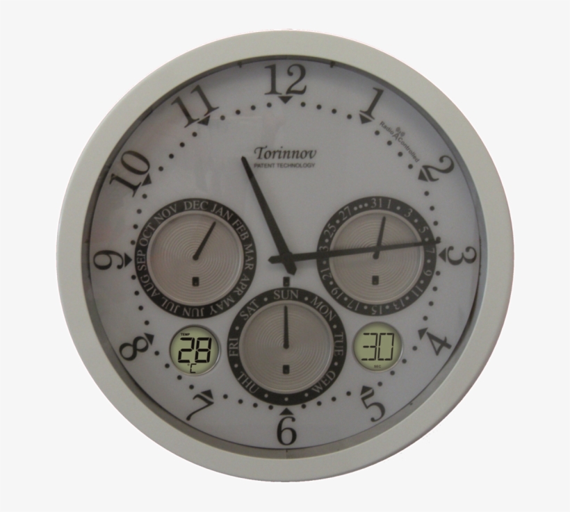 Torinnov Automatic Analogue And Digital Perpetual Calendar - Clock 9 Am, transparent png #9672913