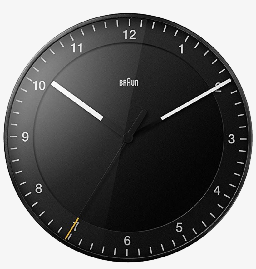 Black Wall Clock - Wall Clocks, transparent png #9673168