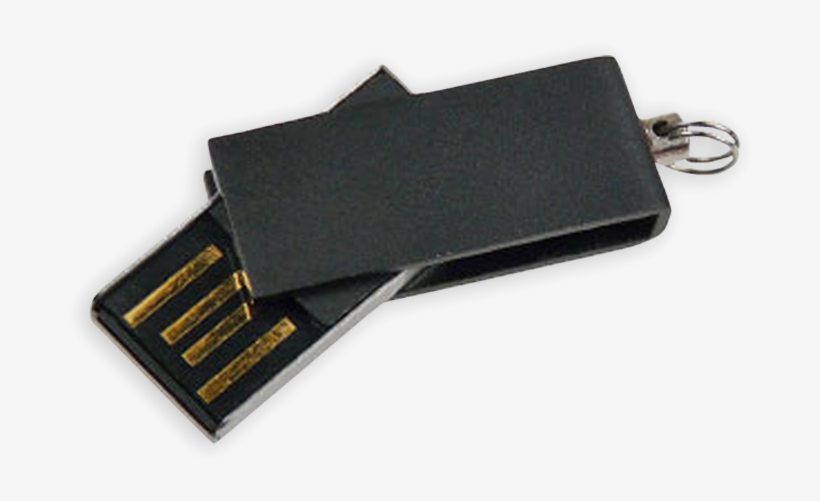 Slim Micro Swivel Metallic Usb Drive, - Usb Flash Drive, transparent png #9673208