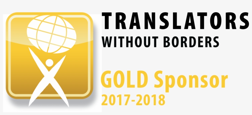 Gold Sponsor - Translators Without Borders, transparent png #9673327