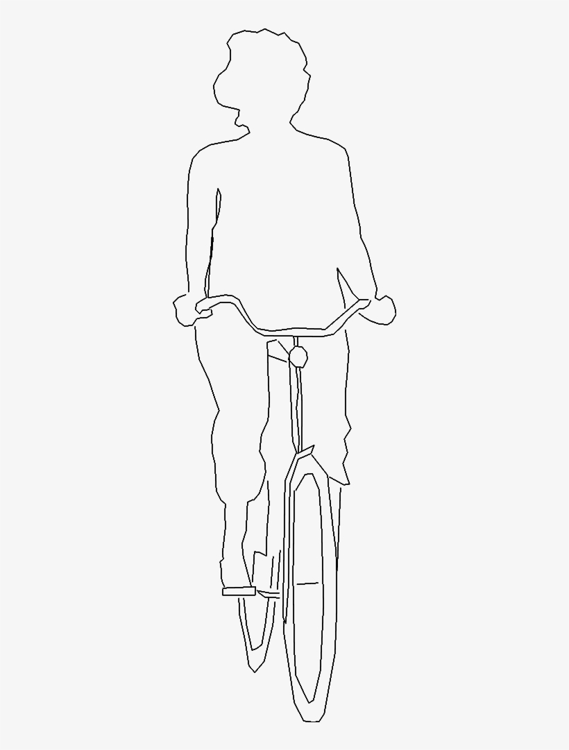 Cyclist - Line Art, transparent png #9675299