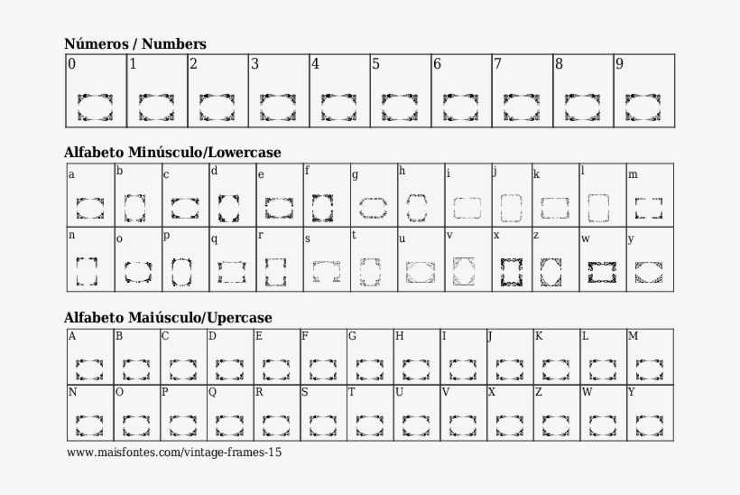 Font Details Vintage Frames - Number, transparent png #9675531