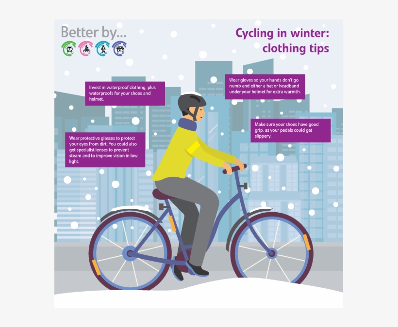A Graphic Showing Cycling Clothing Tips - Bicycle, transparent png #9675594