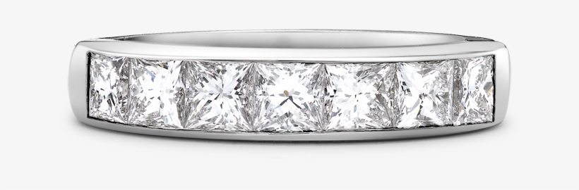 Winsor Bishop Platinum 7 Stone Half Eternity Diamond - Half Ring Png, transparent png #9675640