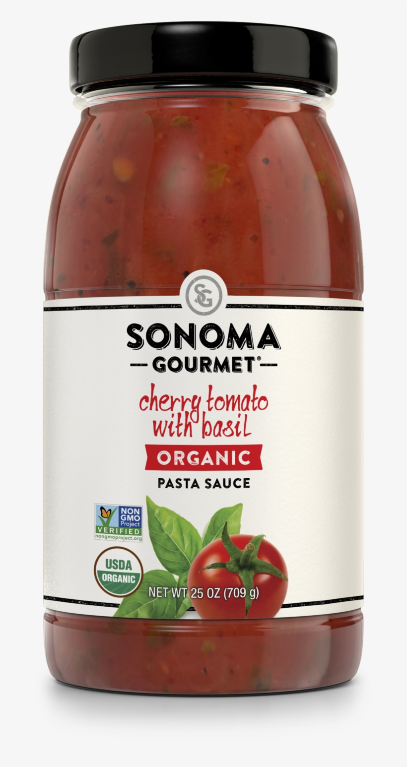 Sg 25oz Org Ctb-ps - Sonoma Gourmet Pasta Sauce, transparent png #9676195