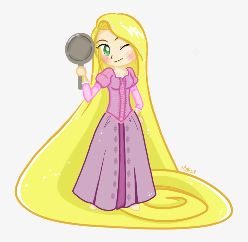 Rapunzel Cute Png - Cartoon Rapunzel, transparent png #9676614