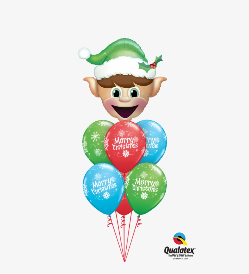 Cheeky Elf Classic Balloon Bouquet - Elf Head Balloon, transparent png #9677359