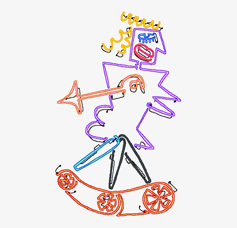 Neonladylegs02 - Drawing, transparent png #9678800