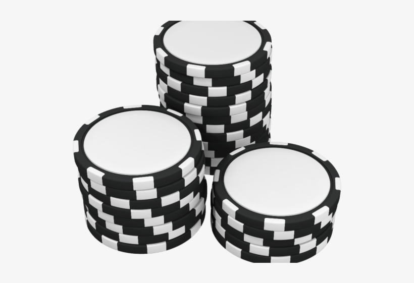 Poker Clipart Poker Chip - Black And White Poker Chips Clipart, transparent png #9679342