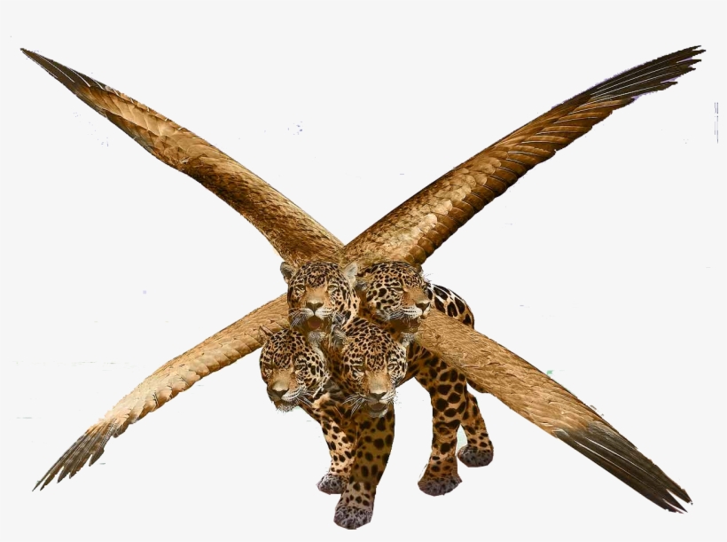 The Rise And Fall Of Empires - Leopard With Four Heads And Four Wings, transparent png #9680402