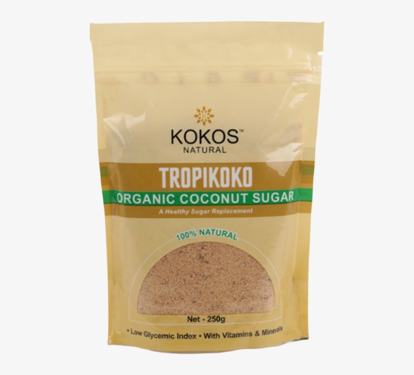 Tropikoko Organic Coconut Sugar 250gms - Brown Rice, transparent png #9680796