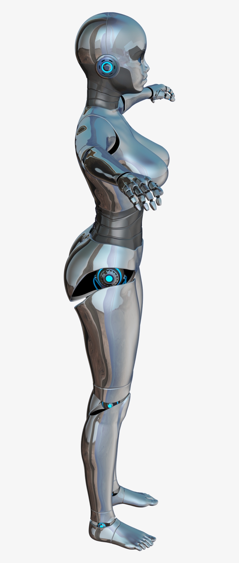 Girl Woman Side Robot Cyborg 320267 - Robot Side, transparent png #9681330