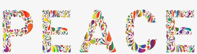 This Free Icons Png Design Of Prismatic Peace Typography, transparent png #9681897