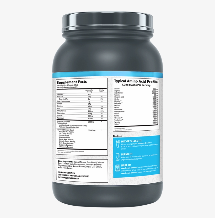 Liv Body Lean Protein & Greens - Nutraceutical, transparent png #9683651