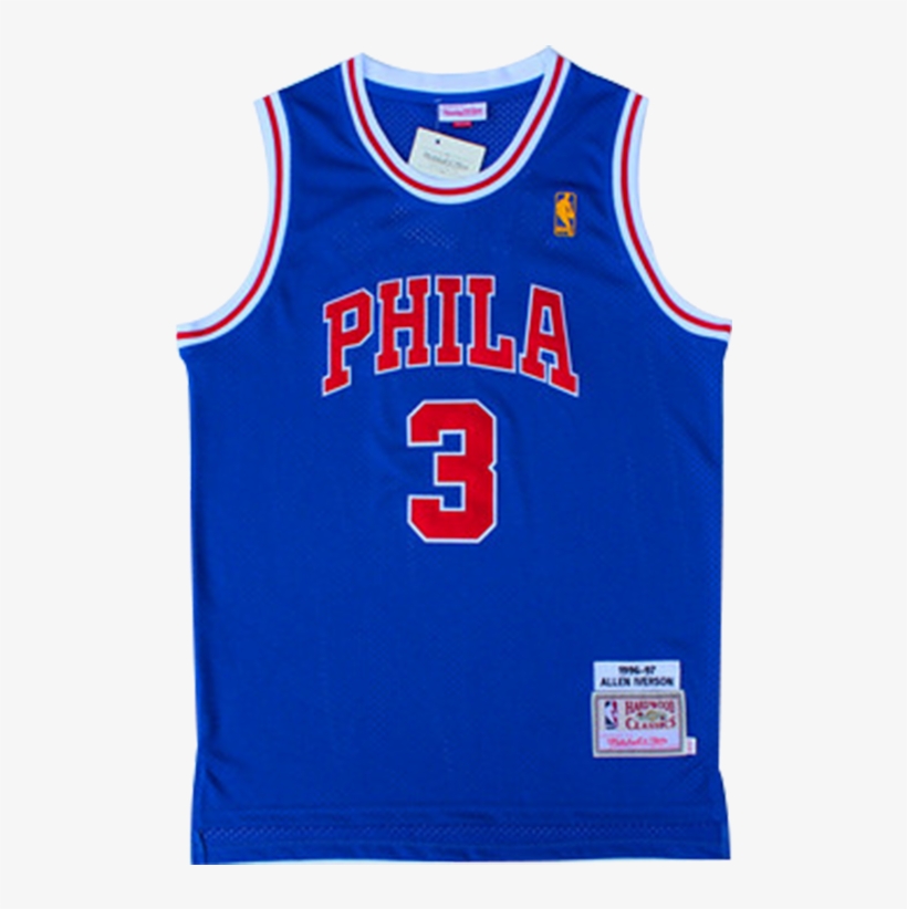 allen iverson blue 76ers jersey