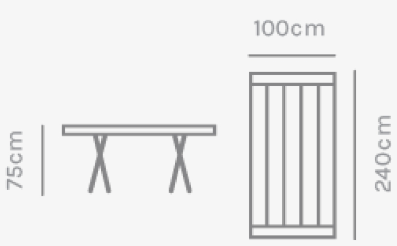 Kettler Cora Rectangular Dining Table 240 100 Dimensions - Coffee Table, transparent png #9683961