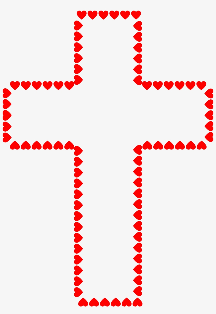 Clip Freeuse Heart And Cross Clipart - Hearts And Cross, transparent png #9684653