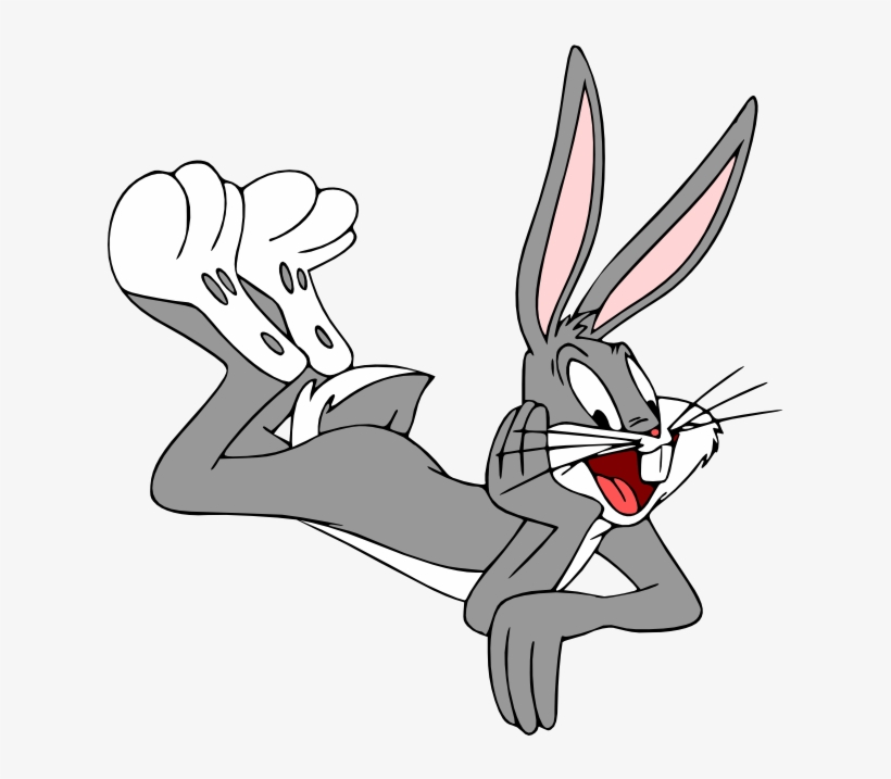 Bugs Bunny Laying On His Side, Gloveless - Bugs Bunny Png, transparent png #9685334