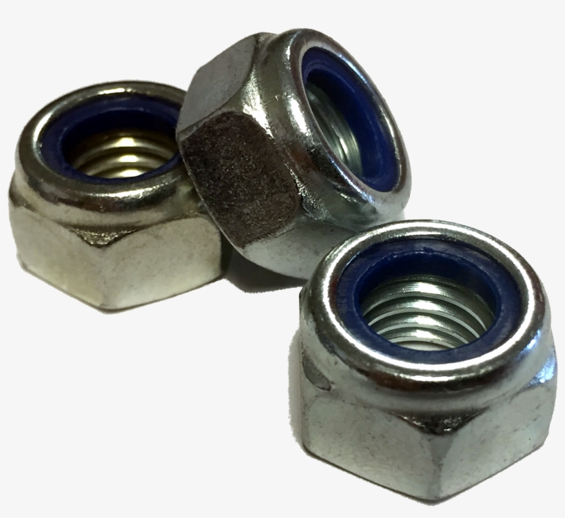 Zinc Lock Nut - Nylock Nut Png, transparent png #9685426