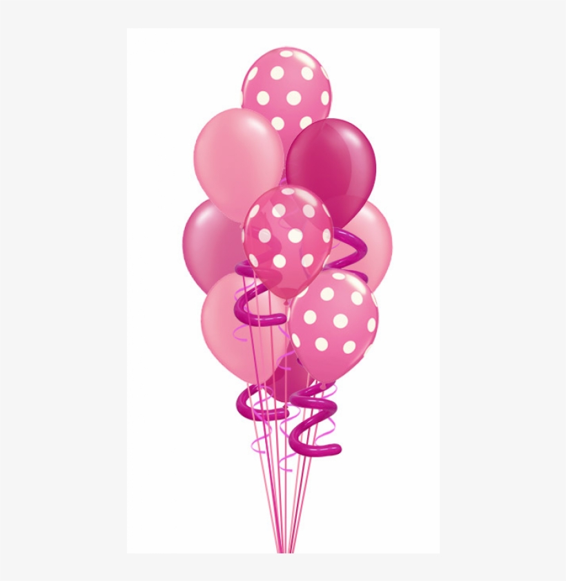 Pink Balloons - Happy Birthday Balloons Pink, transparent png #9686324