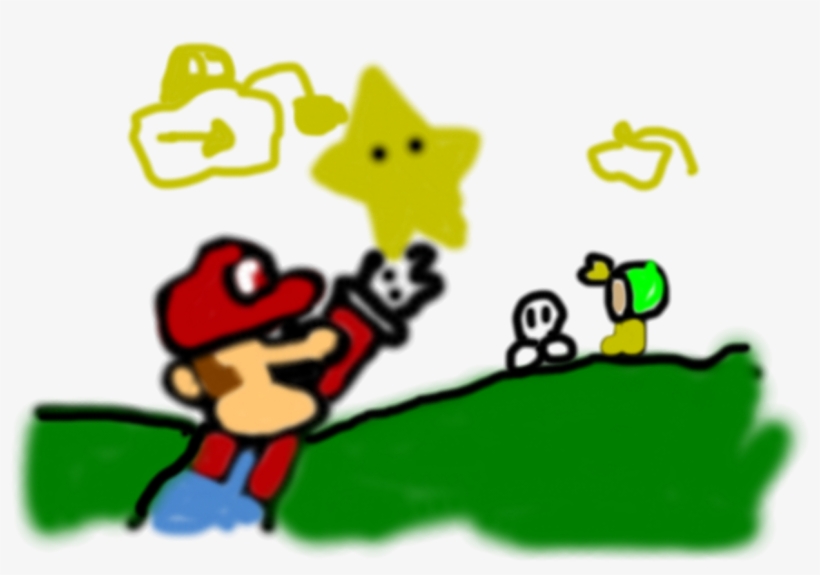 Mario The Star - Cartoon, transparent png #9687142